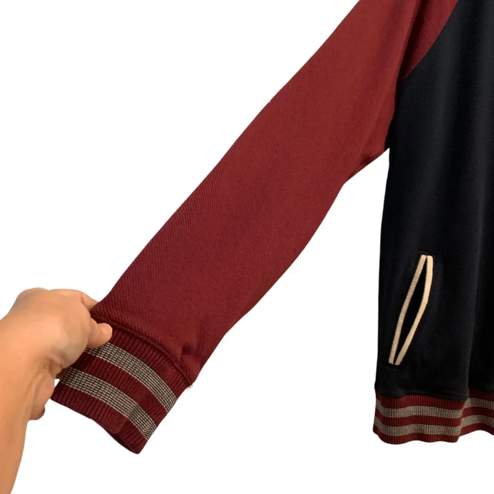 Levi’s Mens Blue & Burgundy Varsity Style Slim Fit Jacket Size XL